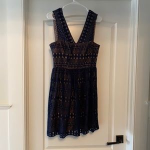 BCBG size 4 blue lace dress!